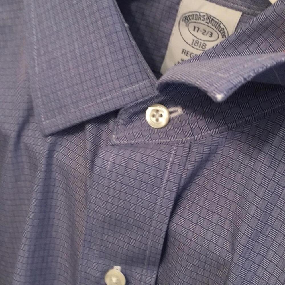 Brooks Brothers 17-⅔ Regent non-iron shirt blue - Picture 4 of 4
